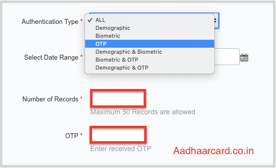 Aadhaar Authentication Type in UIDAI