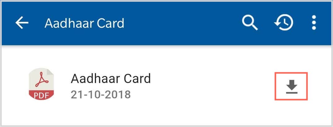 Download Aadhar Card in Umang App