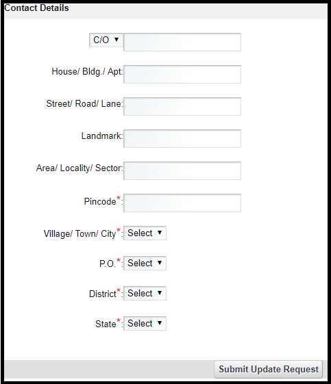 Enter correct details SSUP UPDATE