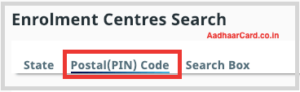 Find Aadhaar Enrolment Centre by Pincode