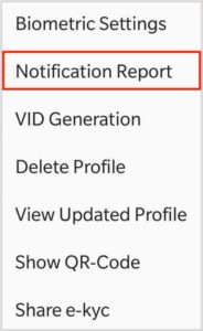 Notification Reports in mAadhaar