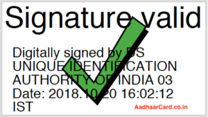 Validate Signature in Aadhaar