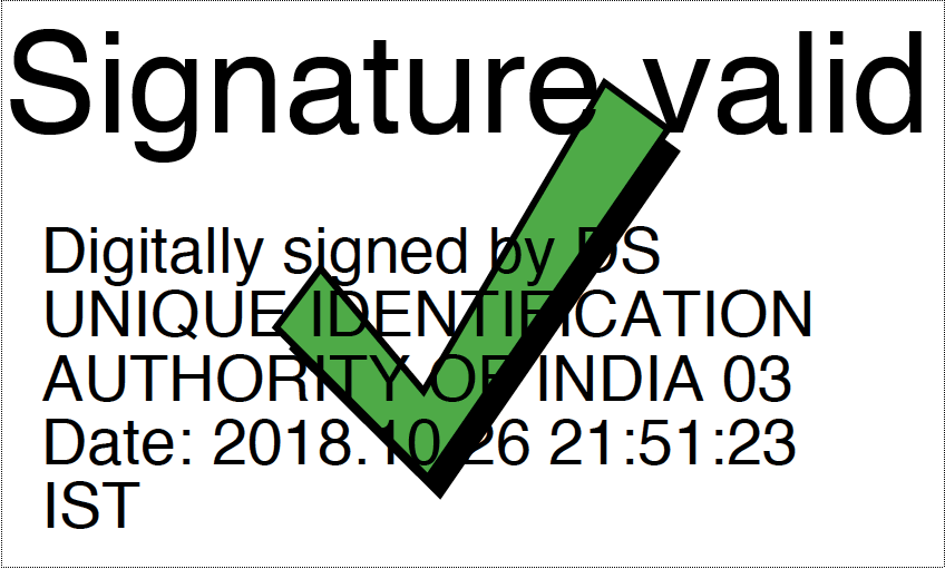 adobe reader for aadhaar card signature validation