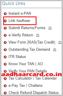 link aadhaar with pan