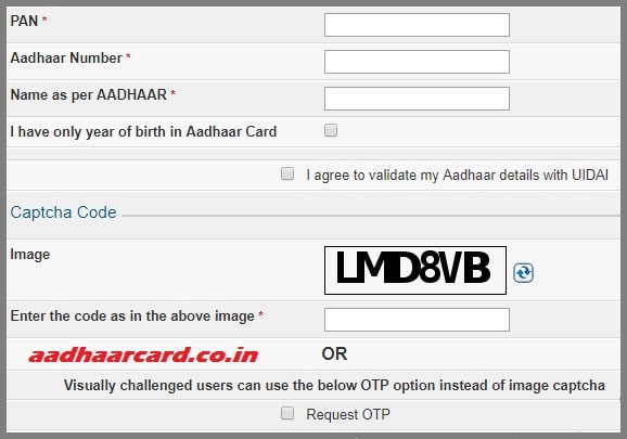 link aadhaar with pan step 2